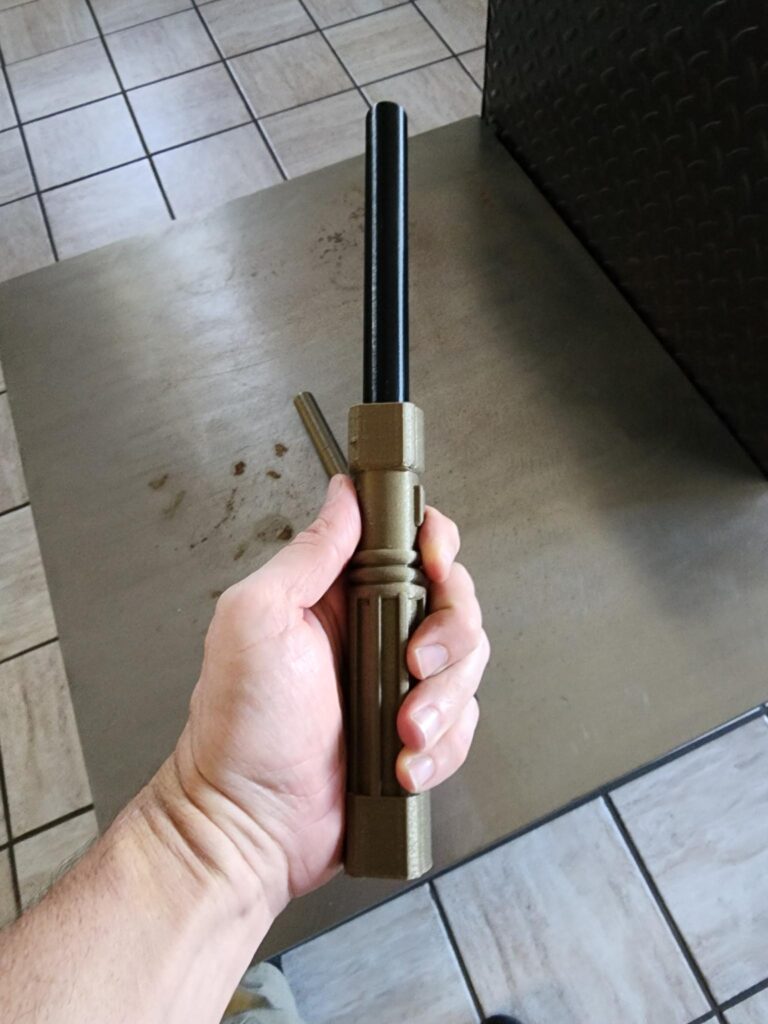 3D Printed Mini Saber in hand